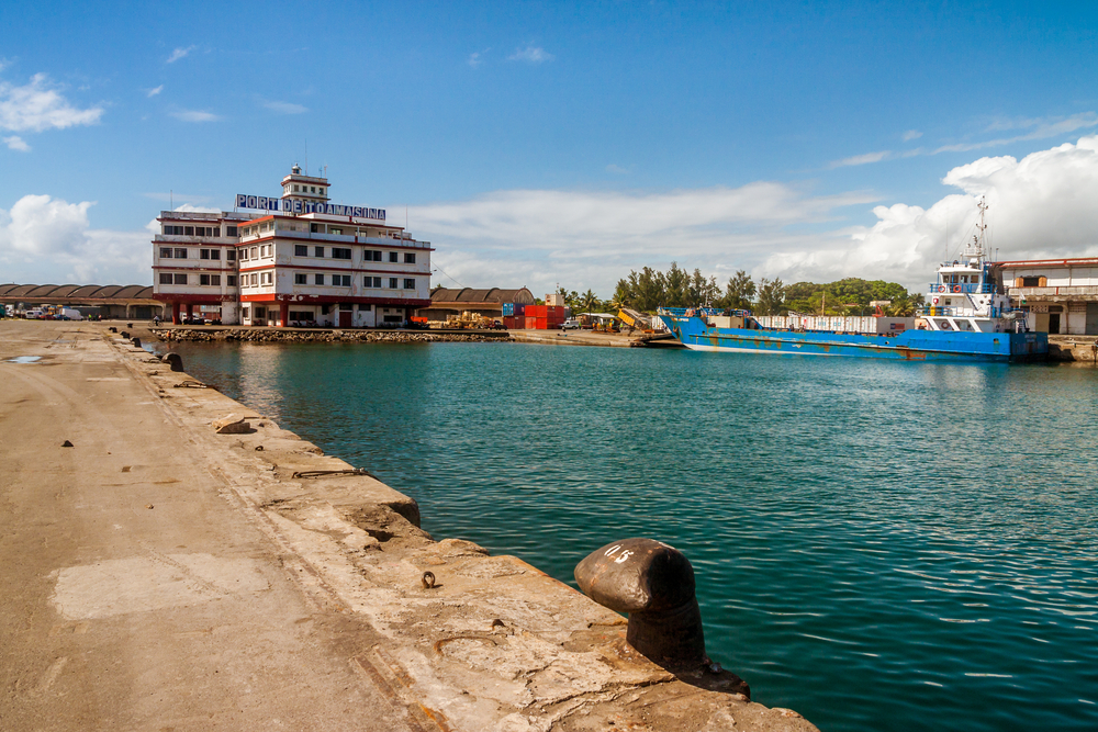 Vue plongeante du bureau du port de Toamasina à Madagascar, photo datée de septembre 2016, avant le grand chantier de rénovation